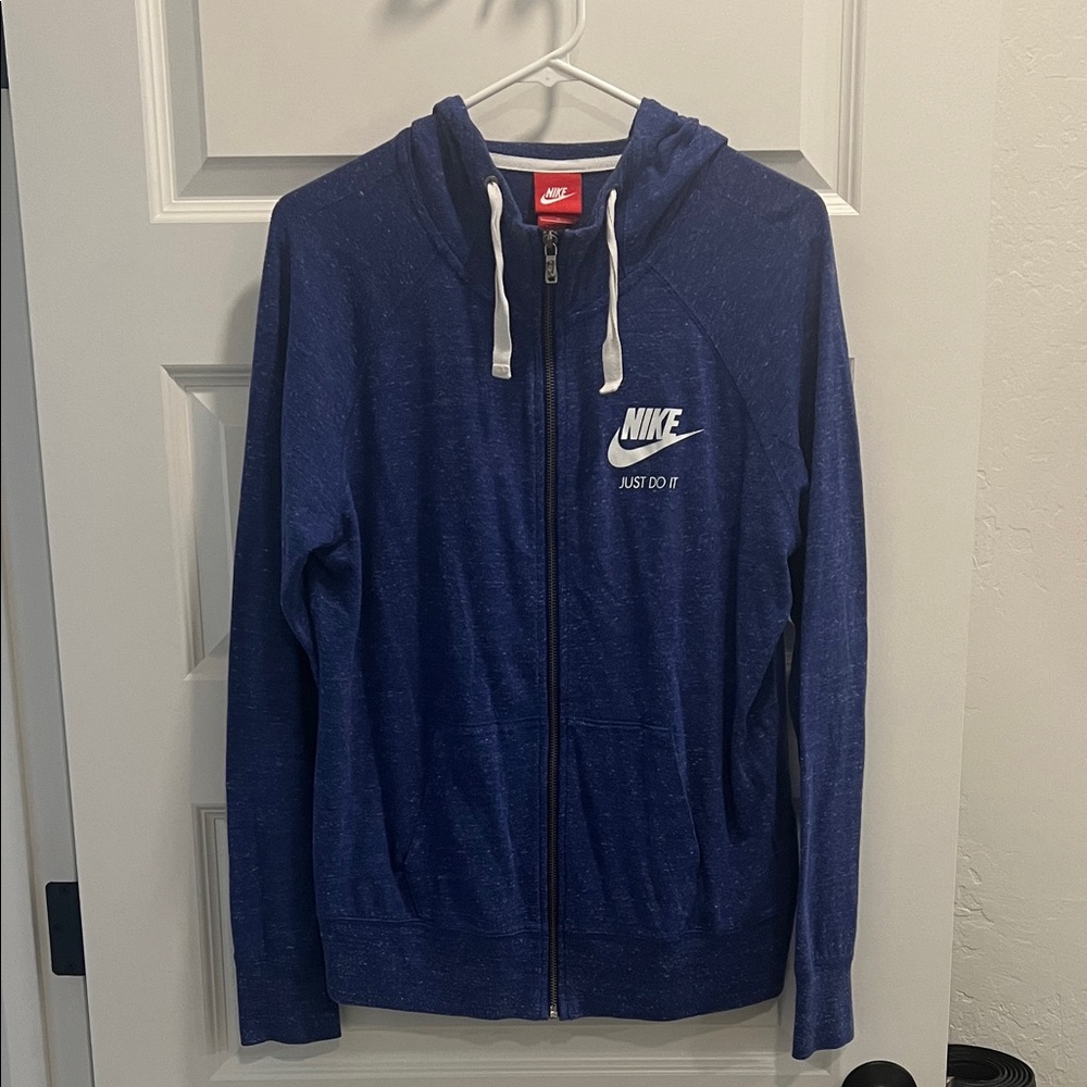 Nike Blue Zip-Up Hoodie